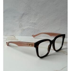 NEW Gucci GG0958O Brown Pink Square Eyeglass Frames